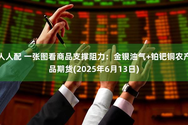 人人配 一张图看商品支撑阻力：金银油气+铂钯铜农产品期货(2025年6月13日)
